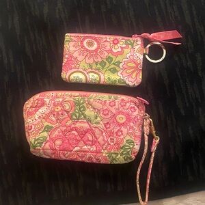 Vera Bradley Retire Pink Petal Collection Cosmetic Set